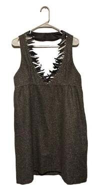 Anna Sui for Target 20th Anniversary Collection Grey Metallic Embellished V-Neck